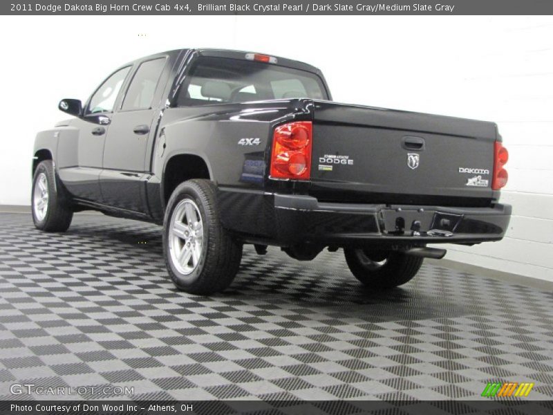 Brilliant Black Crystal Pearl / Dark Slate Gray/Medium Slate Gray 2011 Dodge Dakota Big Horn Crew Cab 4x4