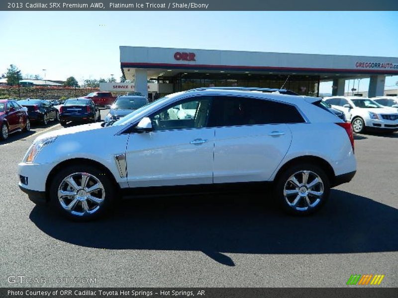 Platinum Ice Tricoat / Shale/Ebony 2013 Cadillac SRX Premium AWD