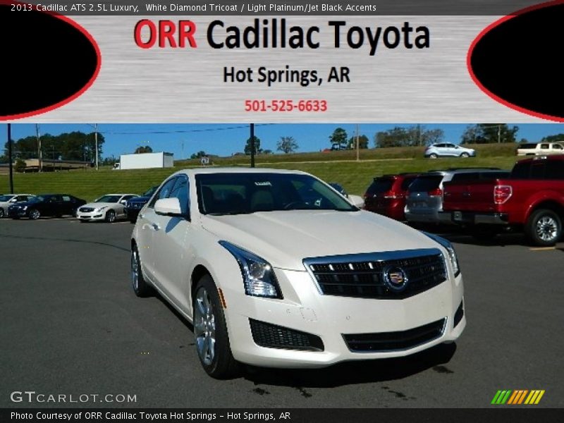 White Diamond Tricoat / Light Platinum/Jet Black Accents 2013 Cadillac ATS 2.5L Luxury