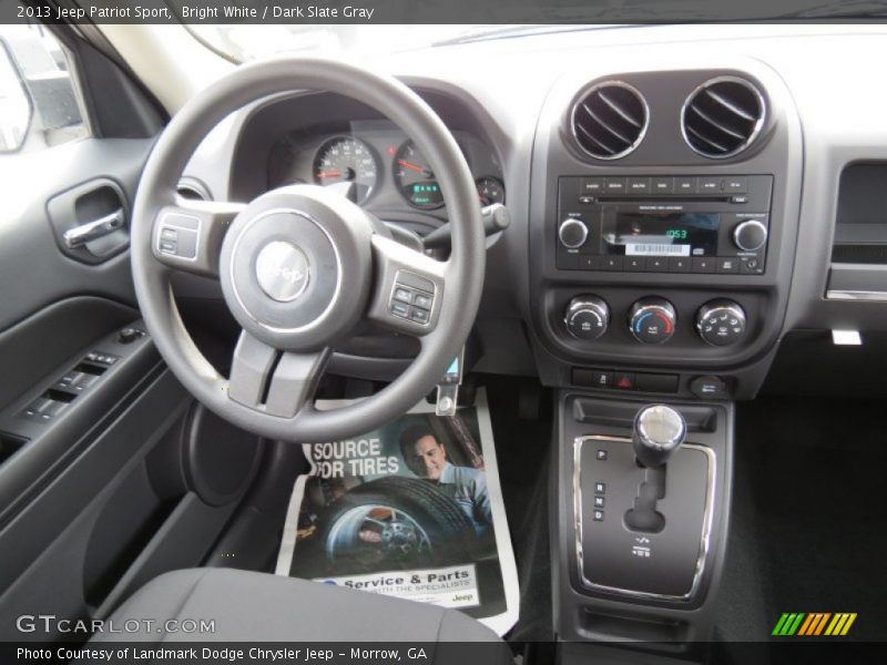 Bright White / Dark Slate Gray 2013 Jeep Patriot Sport