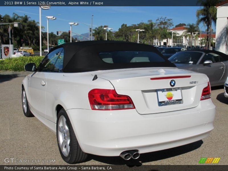 Alpine White / Taupe 2013 BMW 1 Series 128i Convertible