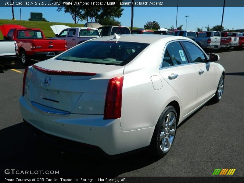 White Diamond Tricoat / Light Platinum/Jet Black Accents 2013 Cadillac ATS 2.5L Luxury