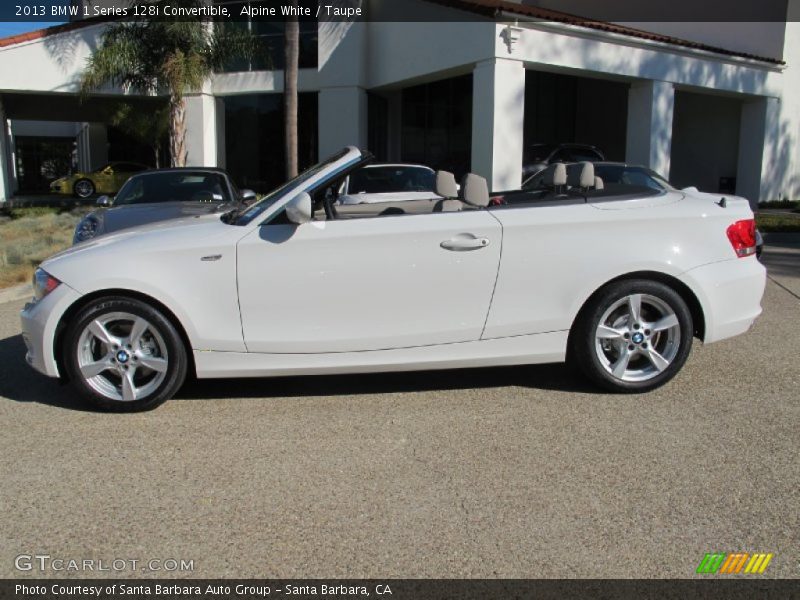 Alpine White / Taupe 2013 BMW 1 Series 128i Convertible