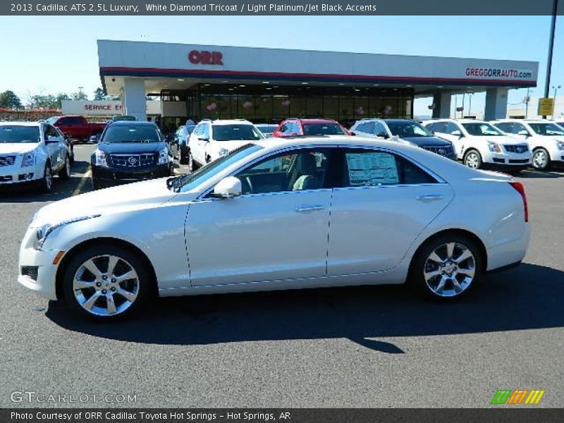 White Diamond Tricoat / Light Platinum/Jet Black Accents 2013 Cadillac ATS 2.5L Luxury