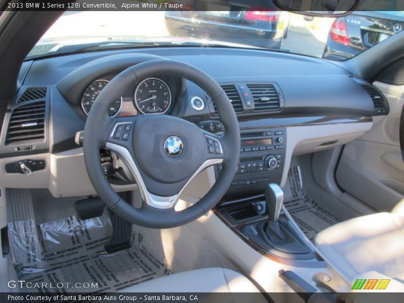 Alpine White / Taupe 2013 BMW 1 Series 128i Convertible