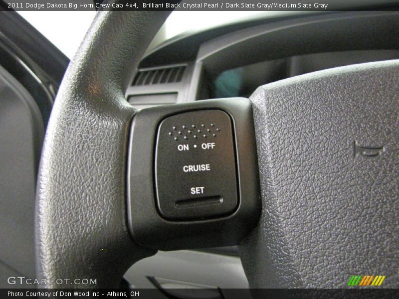 Brilliant Black Crystal Pearl / Dark Slate Gray/Medium Slate Gray 2011 Dodge Dakota Big Horn Crew Cab 4x4