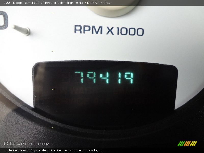 Bright White / Dark Slate Gray 2003 Dodge Ram 1500 ST Regular Cab