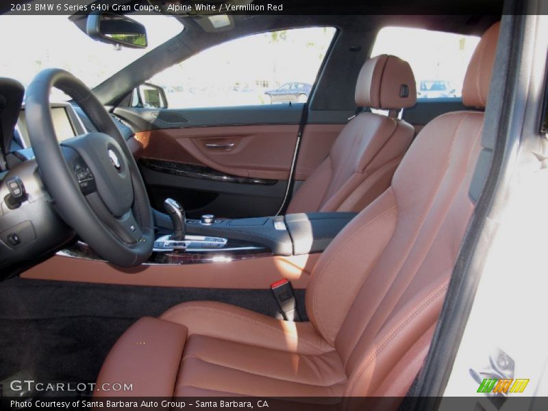 Alpine White / Vermillion Red 2013 BMW 6 Series 640i Gran Coupe