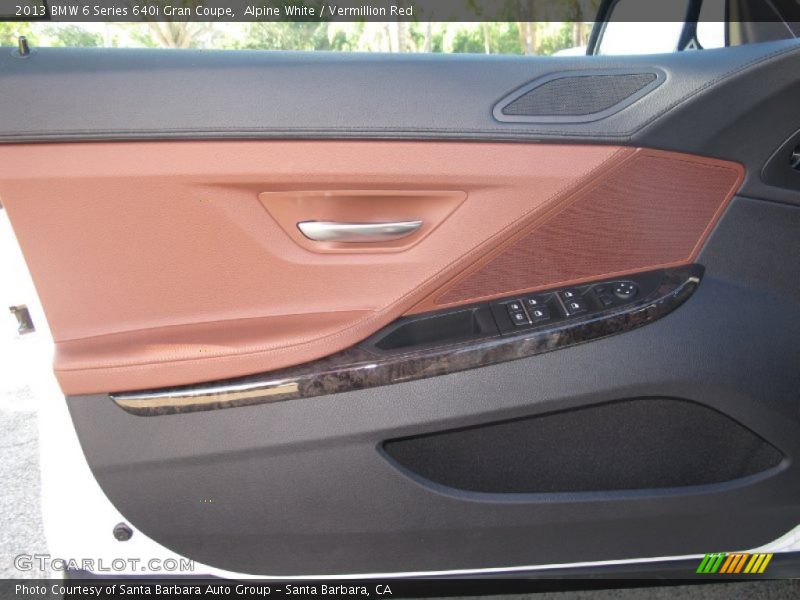 Alpine White / Vermillion Red 2013 BMW 6 Series 640i Gran Coupe