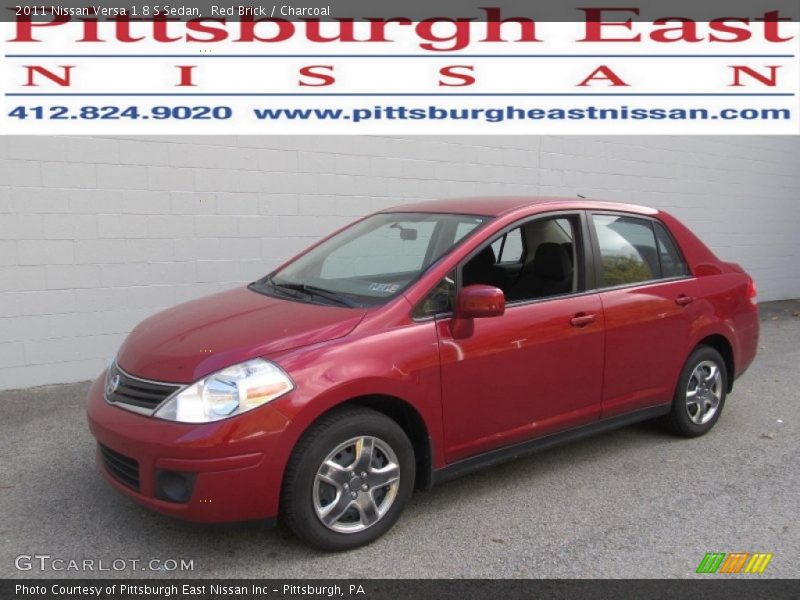 Red Brick / Charcoal 2011 Nissan Versa 1.8 S Sedan