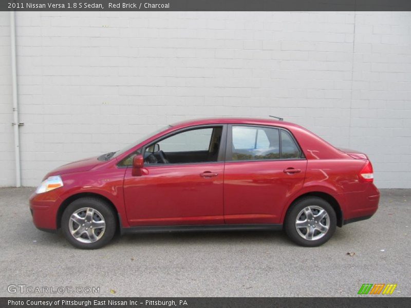 Red Brick / Charcoal 2011 Nissan Versa 1.8 S Sedan