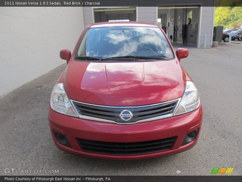 Red Brick / Charcoal 2011 Nissan Versa 1.8 S Sedan