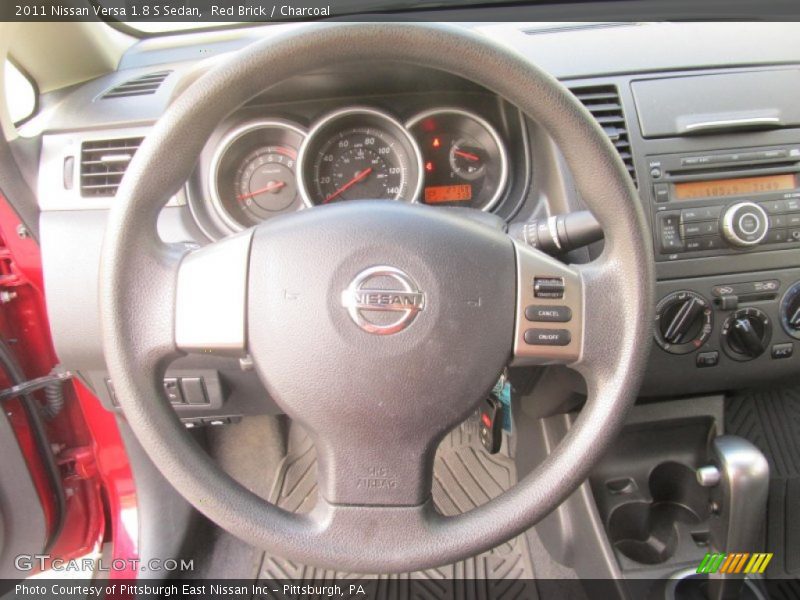 Red Brick / Charcoal 2011 Nissan Versa 1.8 S Sedan