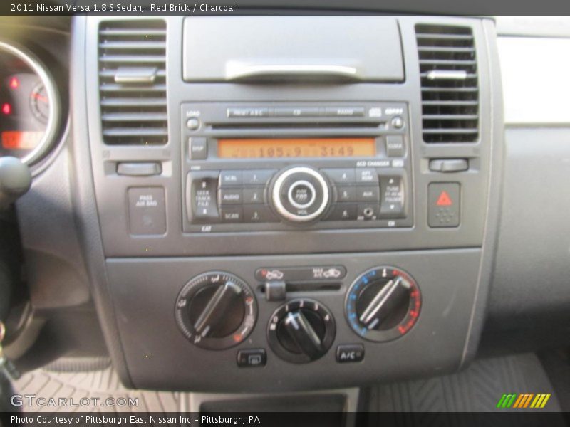Red Brick / Charcoal 2011 Nissan Versa 1.8 S Sedan