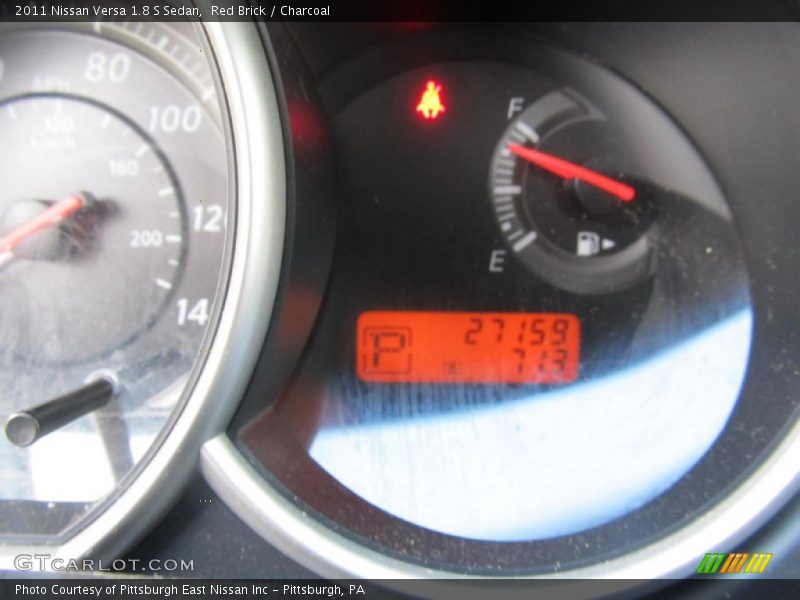 Red Brick / Charcoal 2011 Nissan Versa 1.8 S Sedan