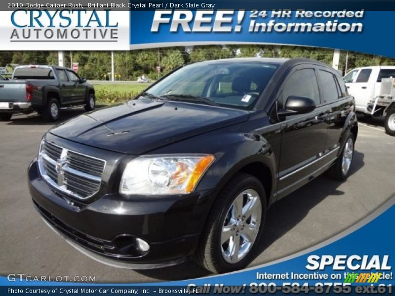 Brilliant Black Crystal Pearl / Dark Slate Gray 2010 Dodge Caliber Rush