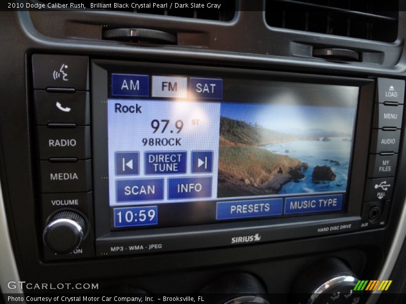 Brilliant Black Crystal Pearl / Dark Slate Gray 2010 Dodge Caliber Rush