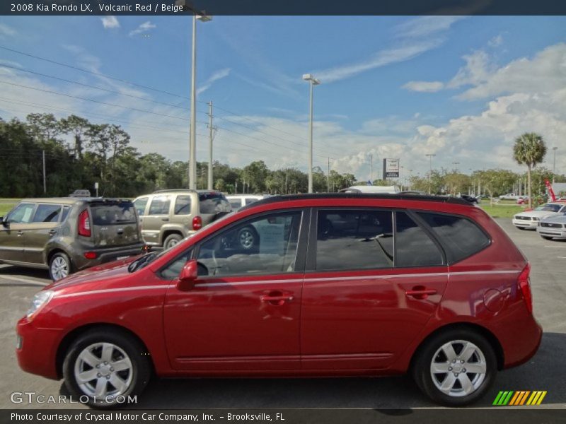 Volcanic Red / Beige 2008 Kia Rondo LX