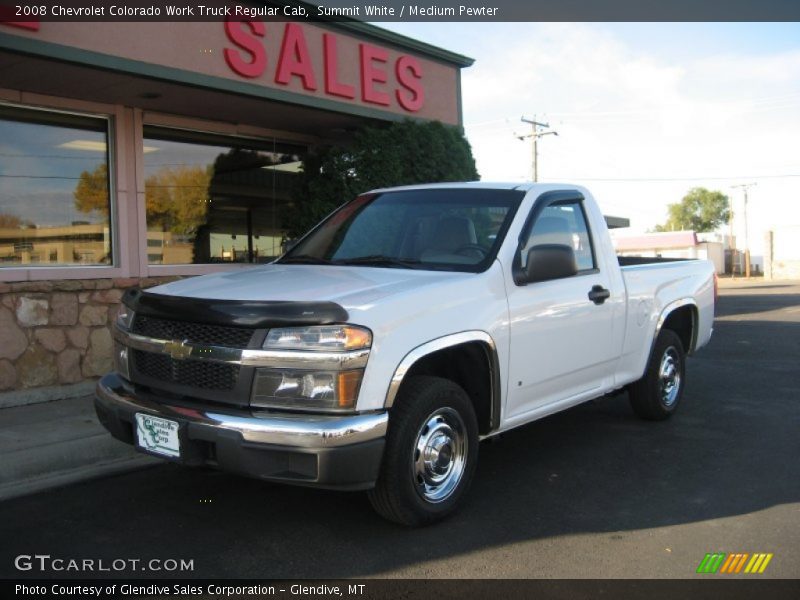 Summit White / Medium Pewter 2008 Chevrolet Colorado Work Truck Regular Cab