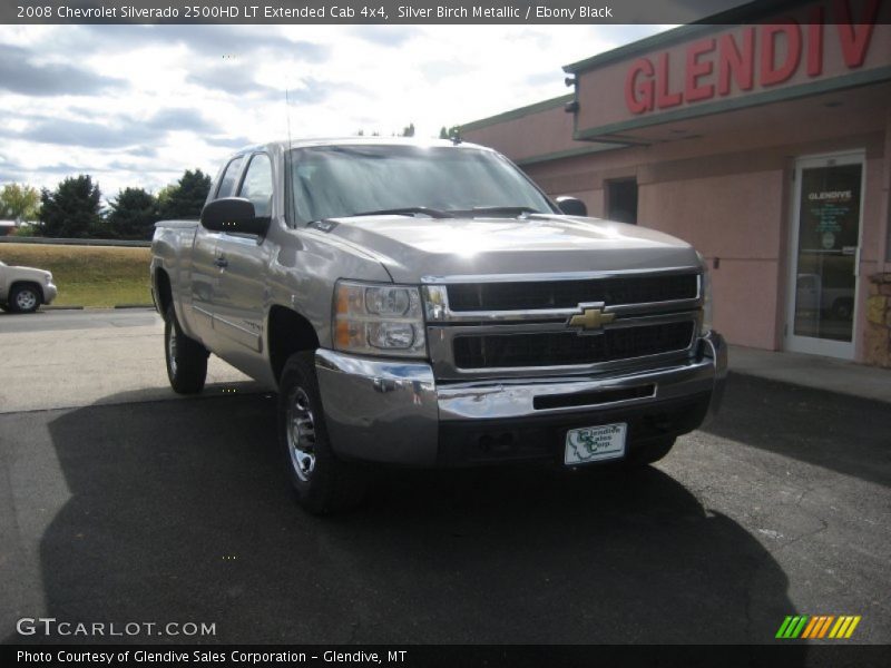 Silver Birch Metallic / Ebony Black 2008 Chevrolet Silverado 2500HD LT Extended Cab 4x4