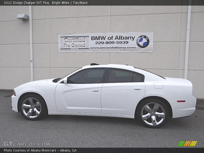 Bright White / Tan/Black 2012 Dodge Charger SXT Plus