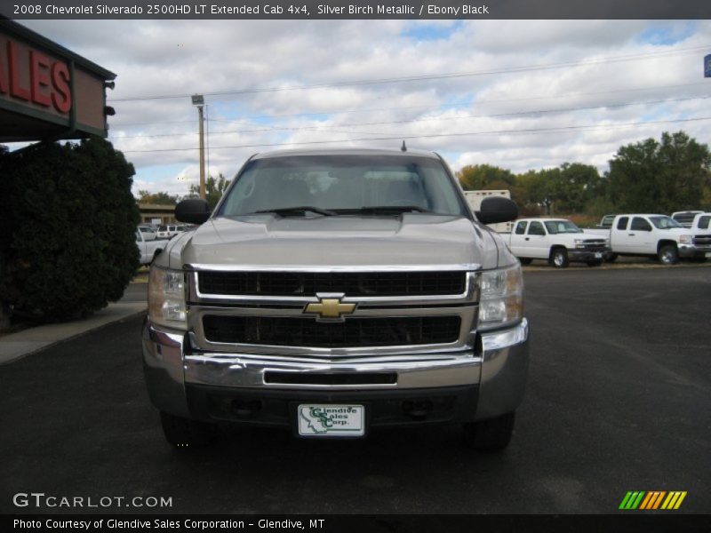 Silver Birch Metallic / Ebony Black 2008 Chevrolet Silverado 2500HD LT Extended Cab 4x4