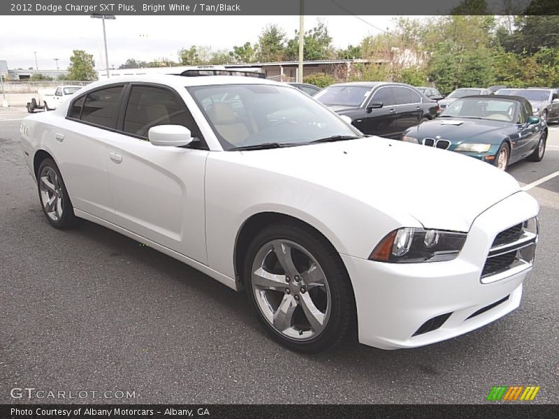 Bright White / Tan/Black 2012 Dodge Charger SXT Plus