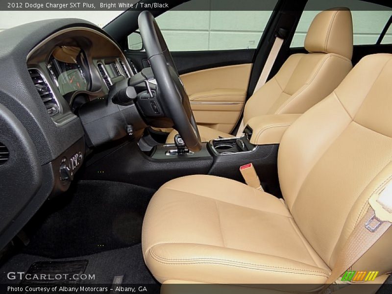 Bright White / Tan/Black 2012 Dodge Charger SXT Plus
