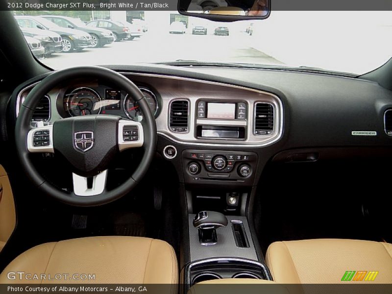 Bright White / Tan/Black 2012 Dodge Charger SXT Plus