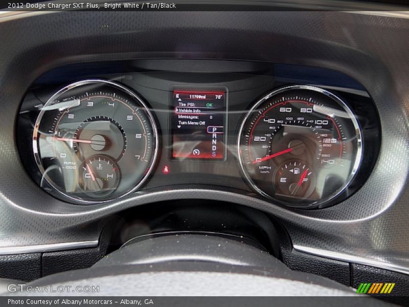 Bright White / Tan/Black 2012 Dodge Charger SXT Plus