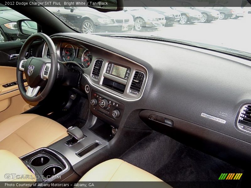 Bright White / Tan/Black 2012 Dodge Charger SXT Plus