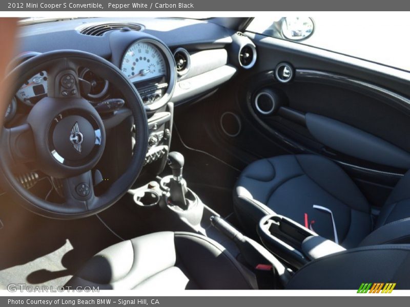 Pepper White / Carbon Black 2012 Mini Cooper S Convertible