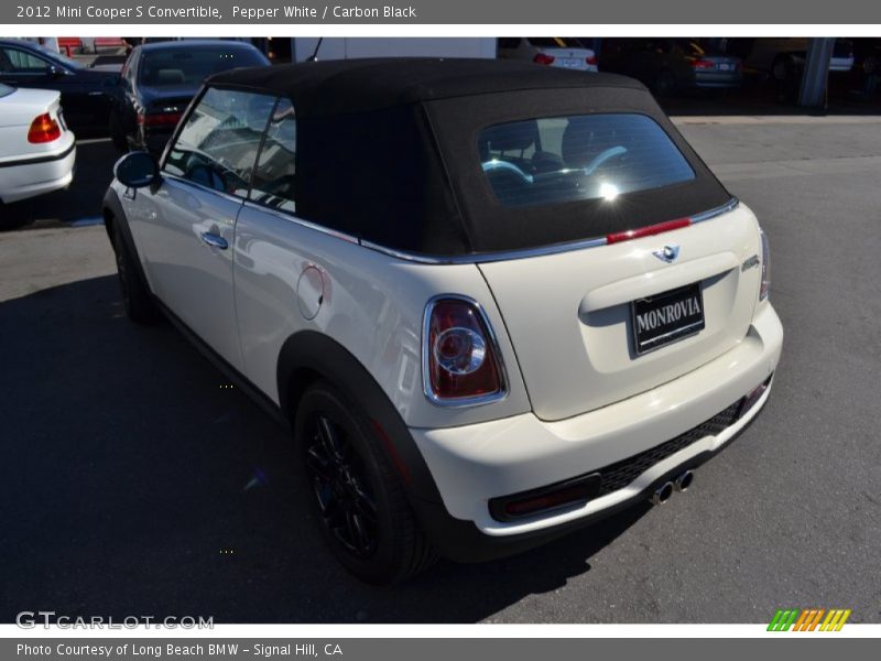 Pepper White / Carbon Black 2012 Mini Cooper S Convertible