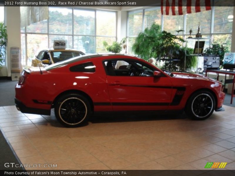Race Red / Charcoal Black Recaro Sport Seats 2012 Ford Mustang Boss 302