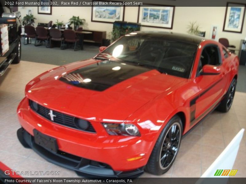Race Red / Charcoal Black Recaro Sport Seats 2012 Ford Mustang Boss 302