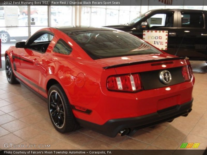 Race Red / Charcoal Black Recaro Sport Seats 2012 Ford Mustang Boss 302