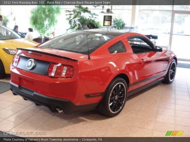 Race Red / Charcoal Black Recaro Sport Seats 2012 Ford Mustang Boss 302