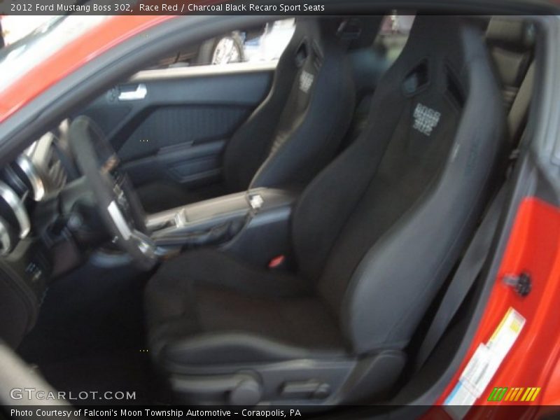 Race Red / Charcoal Black Recaro Sport Seats 2012 Ford Mustang Boss 302