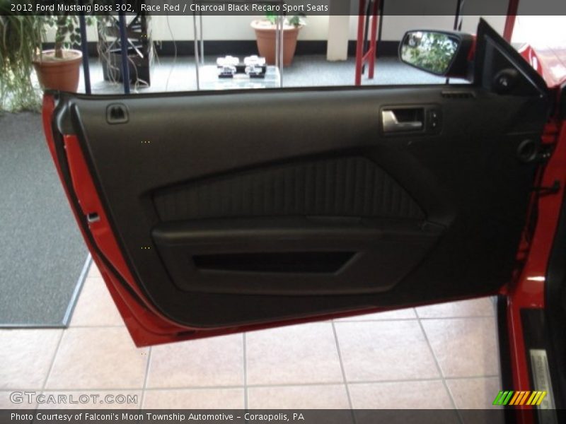 Race Red / Charcoal Black Recaro Sport Seats 2012 Ford Mustang Boss 302