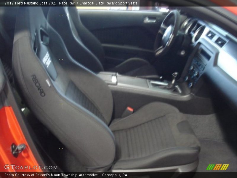 Race Red / Charcoal Black Recaro Sport Seats 2012 Ford Mustang Boss 302