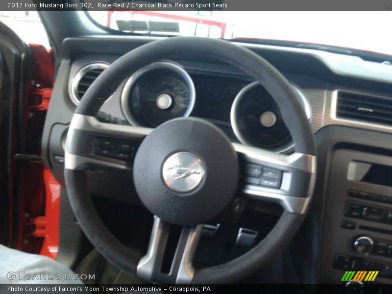 Race Red / Charcoal Black Recaro Sport Seats 2012 Ford Mustang Boss 302