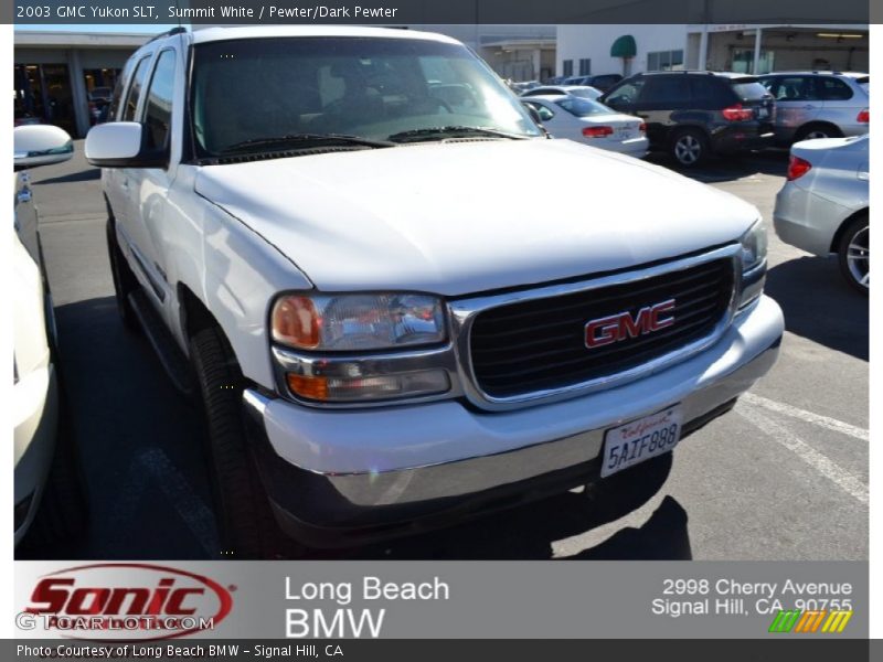 Summit White / Pewter/Dark Pewter 2003 GMC Yukon SLT