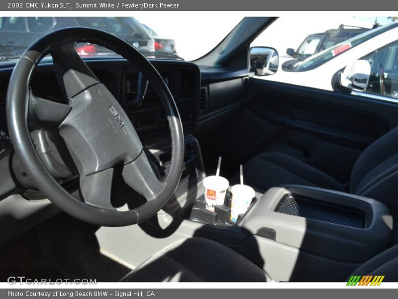 Summit White / Pewter/Dark Pewter 2003 GMC Yukon SLT