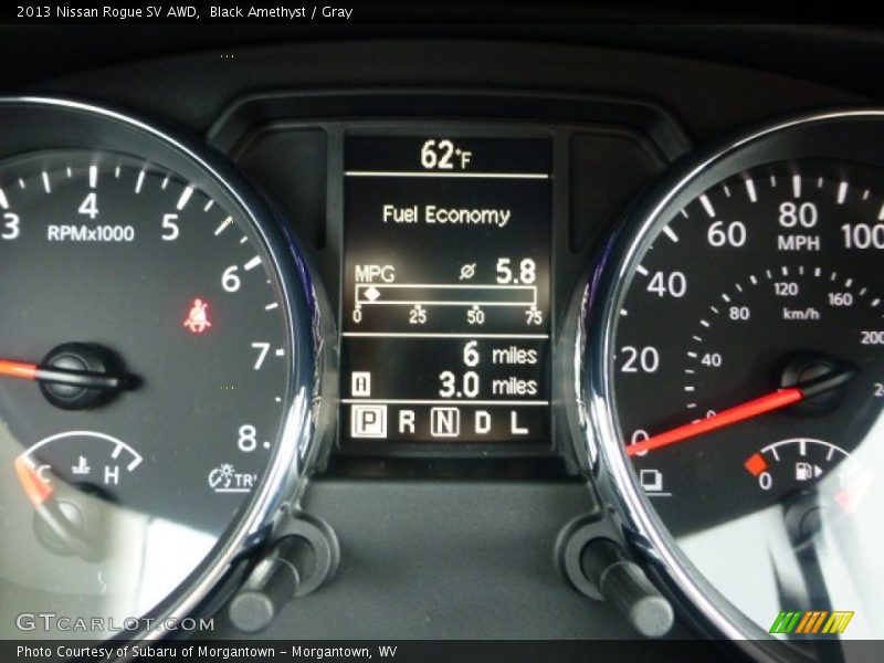 Black Amethyst / Gray 2013 Nissan Rogue SV AWD
