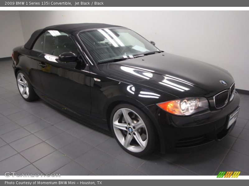 Jet Black / Black 2009 BMW 1 Series 135i Convertible