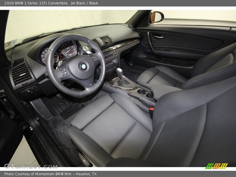 Jet Black / Black 2009 BMW 1 Series 135i Convertible