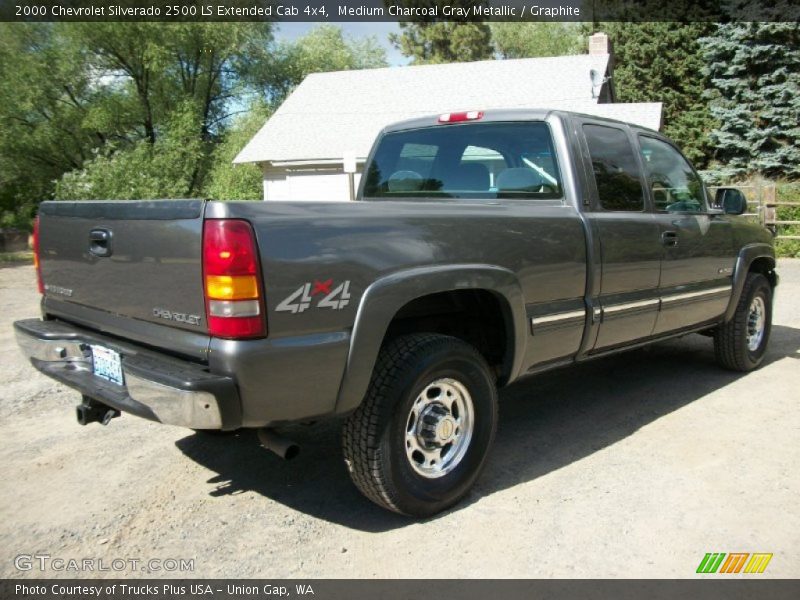  2000 Silverado 2500 LS Extended Cab 4x4 Medium Charcoal Gray Metallic