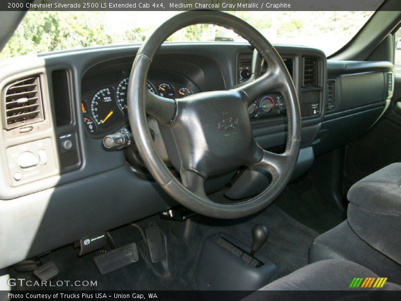 Medium Charcoal Gray Metallic / Graphite 2000 Chevrolet Silverado 2500 LS Extended Cab 4x4
