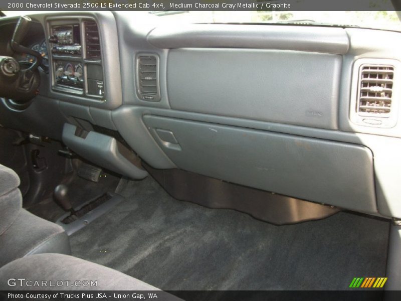 Medium Charcoal Gray Metallic / Graphite 2000 Chevrolet Silverado 2500 LS Extended Cab 4x4