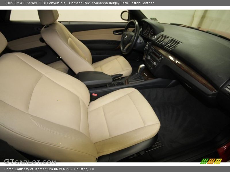 Crimson Red / Savanna Beige/Black Boston Leather 2009 BMW 1 Series 128i Convertible